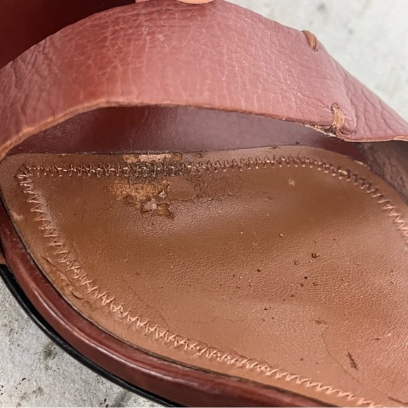 ENZO ANGIOLINI Women's Heels Sz 8.5 Leather Brown Stappy - Picture 15 of 15